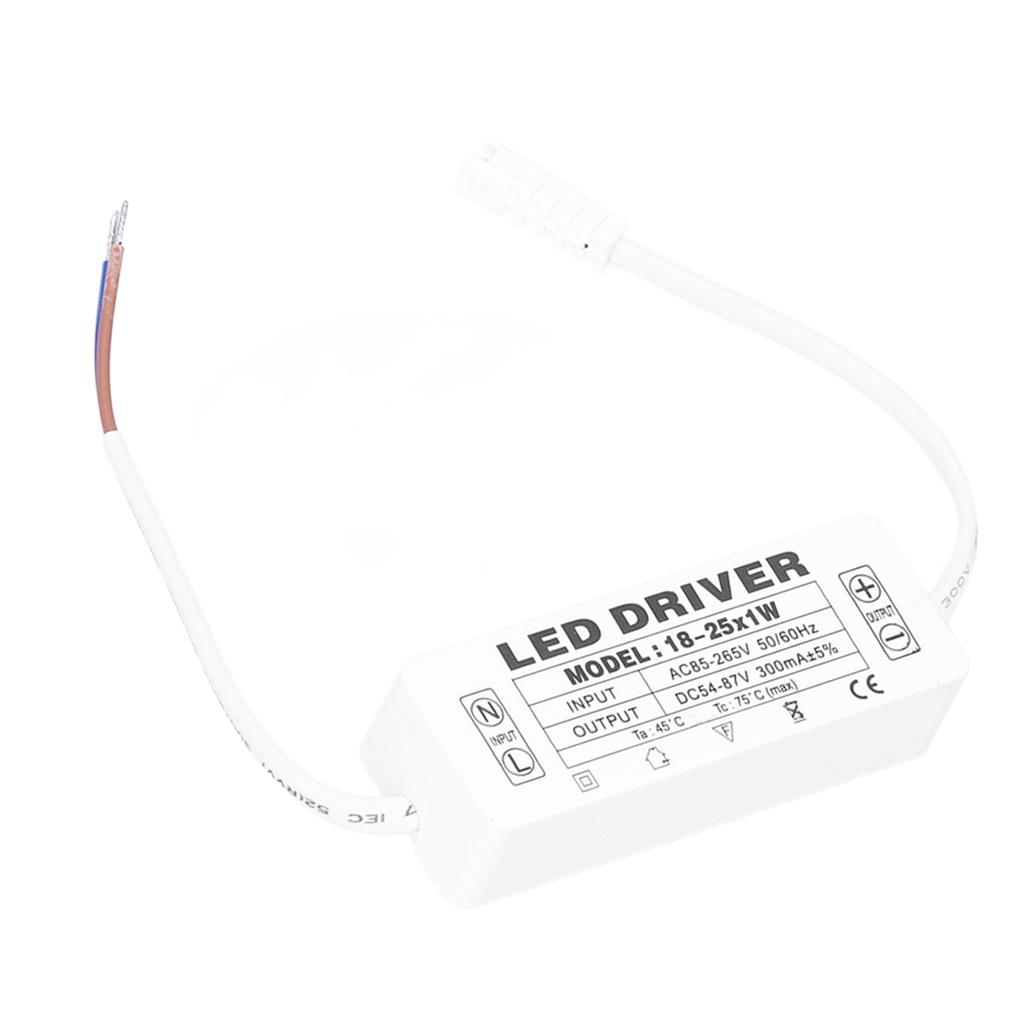 18‑25X1W LED Driver Constant Current 300mA Input AC85‑265V Output 54‑87VDC LED Driver Transformer