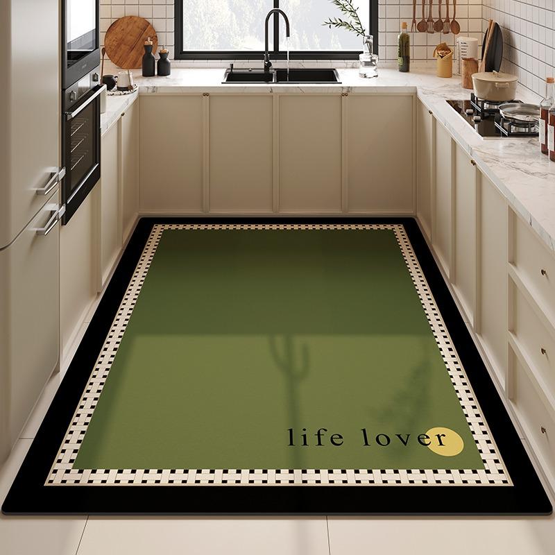 Kitchen Floor Mat Pvc Waterproof Leather Carpet Non-Slip Oil-Proof Special Mats Large Area Rug Easy To Clean Alfombra De Cocina