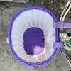 Retro Woven Plastic Bicycle Basket for Kids, Universal Front Handlebar Mount for Children's Bikes, Scooters, and Tricycles