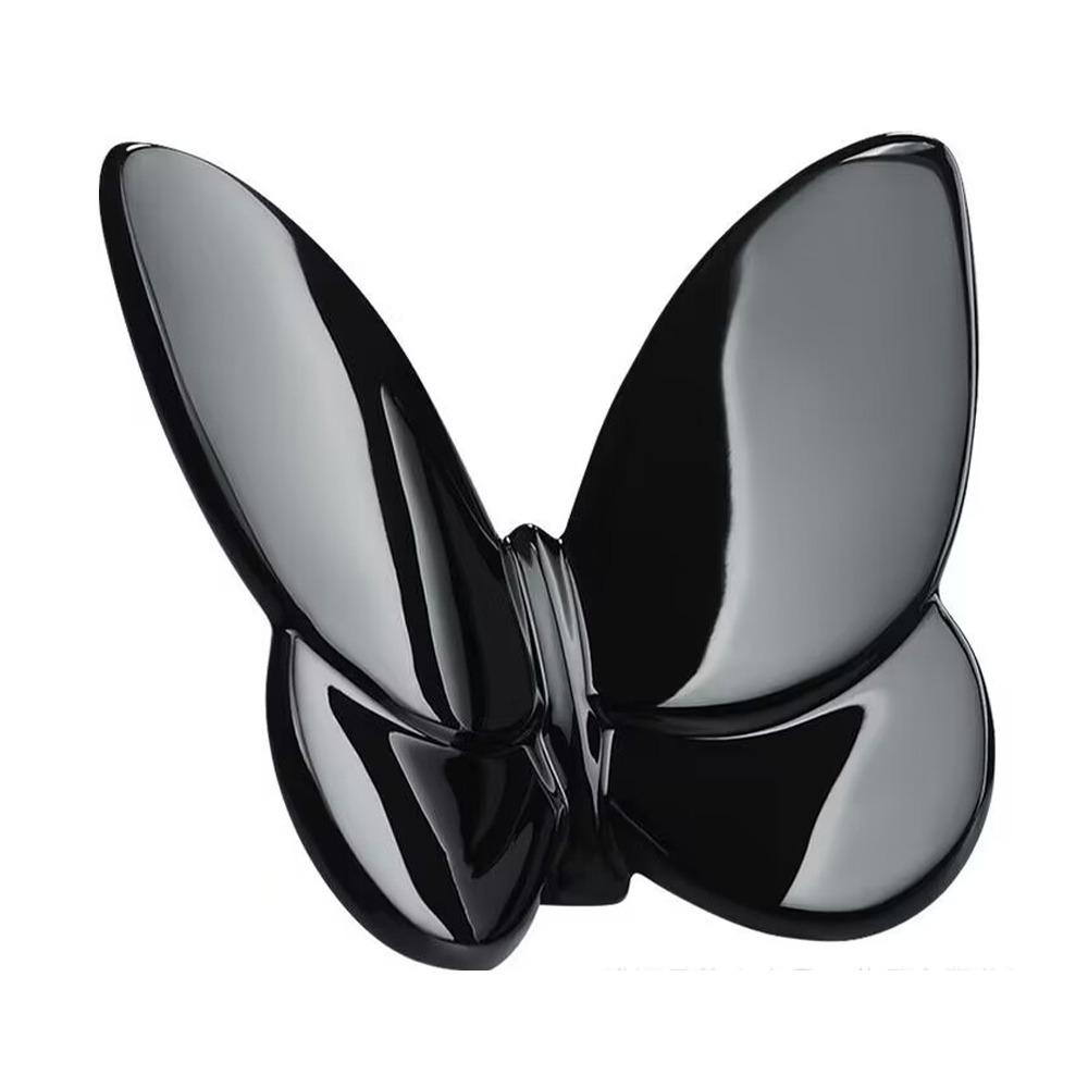 Colorful Crystal Butterfly Ornaments Transparent Butterfly Statue Crafts Garden Ornament S чёрный