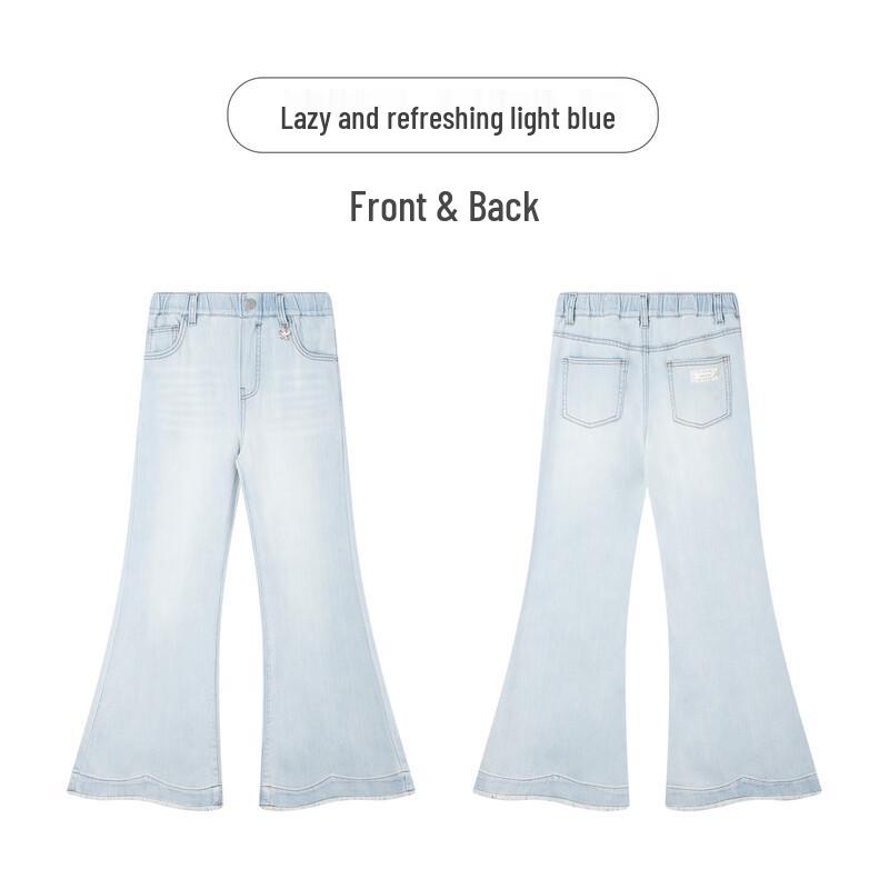 Mucmukn Girls Lyocell Flare Denim Pants