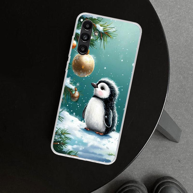 Weihnachts Pinguin Handyhülle Cover für Samsung Galaxy A17 A16 A26 A36 A56 A57 A37 A15 A25 A35 A55 A14 A24 A34 A54 A13 A23 A33 A5