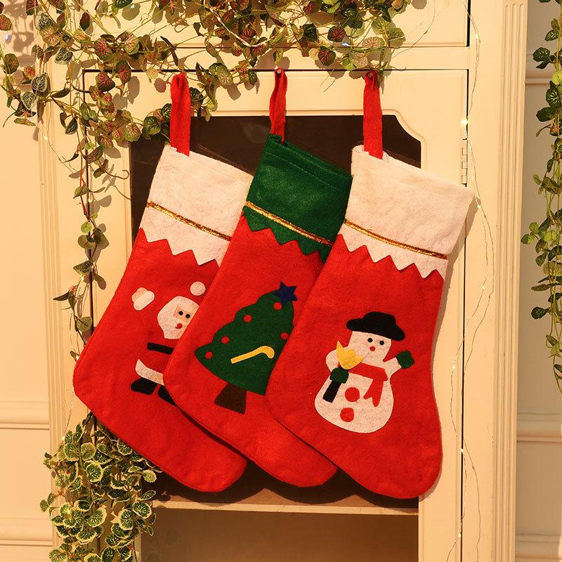 Large Christmas Sock Gift Bag Small Candy Bag Cartoon Gift Bag Christmas Decoration
