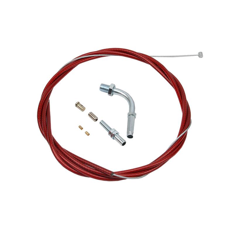 Motorcycle Accelerator Adjuster Throttle Cable 2200mm M10 Adjustable Throttle Cable Connector Accessories красный