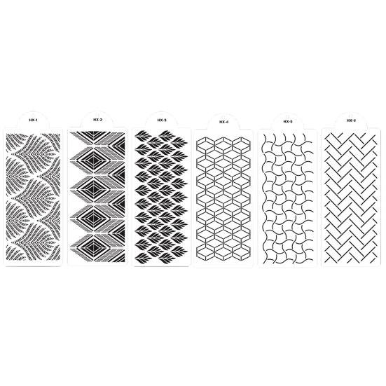 Embossing Mold Wheat Spike Pattern Heat Resistant PET Spraying Cake Border Stencil for Home