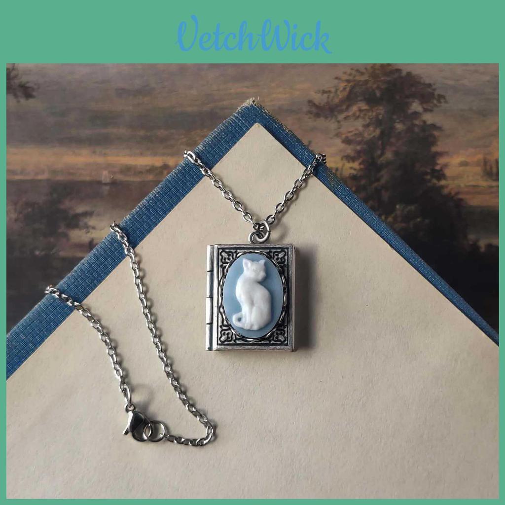 Minimalist Book Shape Pendant Jewelry With Cross Chain For Literature Fans