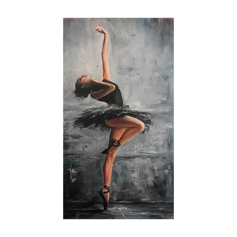 Elegant Dancing Girl Woman Canvas Painting Poster Ballerina Wall Art Print Decorative Picture Modern Living Room Home Decor Unframed