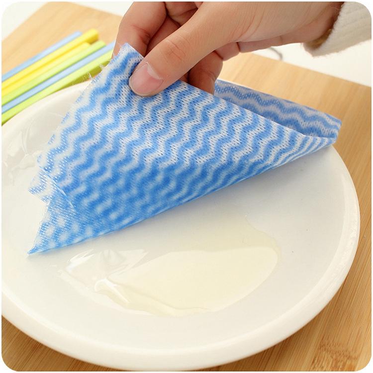 Disposable Lint-Free Kitchen Cleaning Cloths - Absorbent Non-Woven Rags