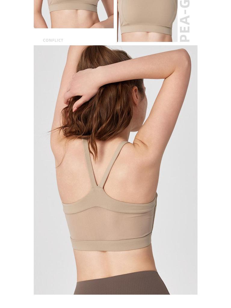 Cross-Strap Shockproof Sports Bra with Integrated Cup - Breathable, High-Intensity Performance Yoga Wear