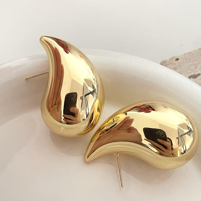 Water Drop Mirror Stud Earrigs for Women Classical Fashionable Teadrop Earrings Female European and American Style Eardrop Jewelry