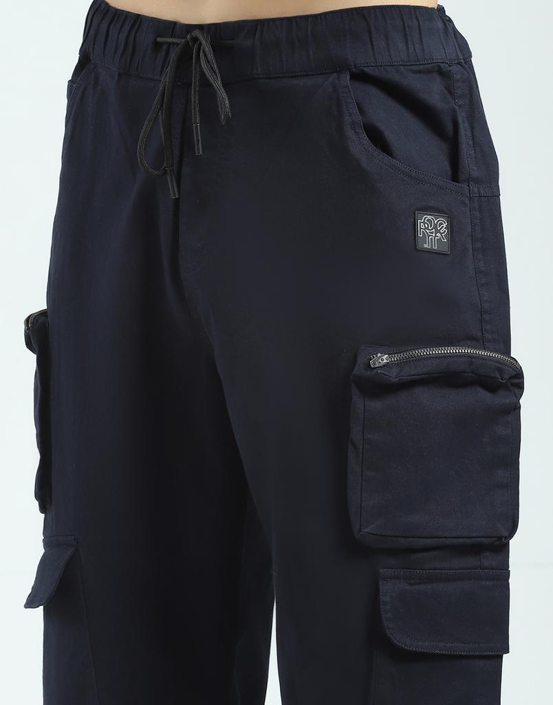 Rock it Men's Solid Straight Fit Cargo