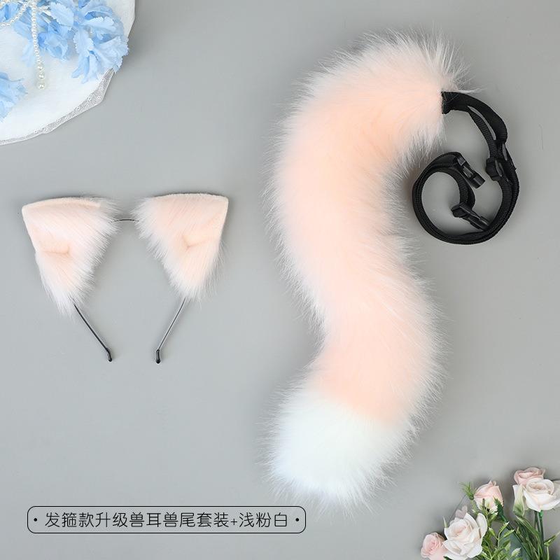 A piece of lolita jewelry, handmade imitation headband, upgraded animal ear tail accessories set.