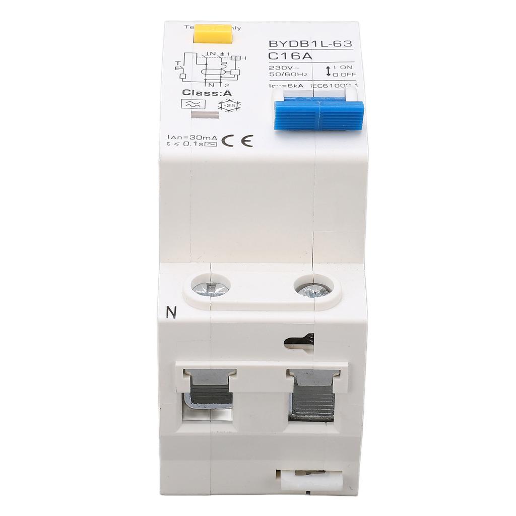 A Type Leakage Protection Switch 16A Single Pole N 30mA Residual Current Circuit Breaker 230V