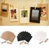 10 Paper Photo Frames with Clips and String for Creative Wall Art Display