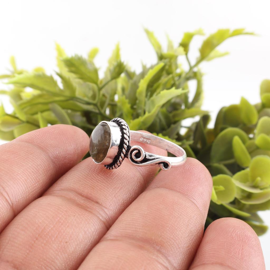 Labradorite Jewelry, Handmade Gemstone Ring, 925 Solid Sterling Silver Ring Antique Jewelry, For Engagement Gift