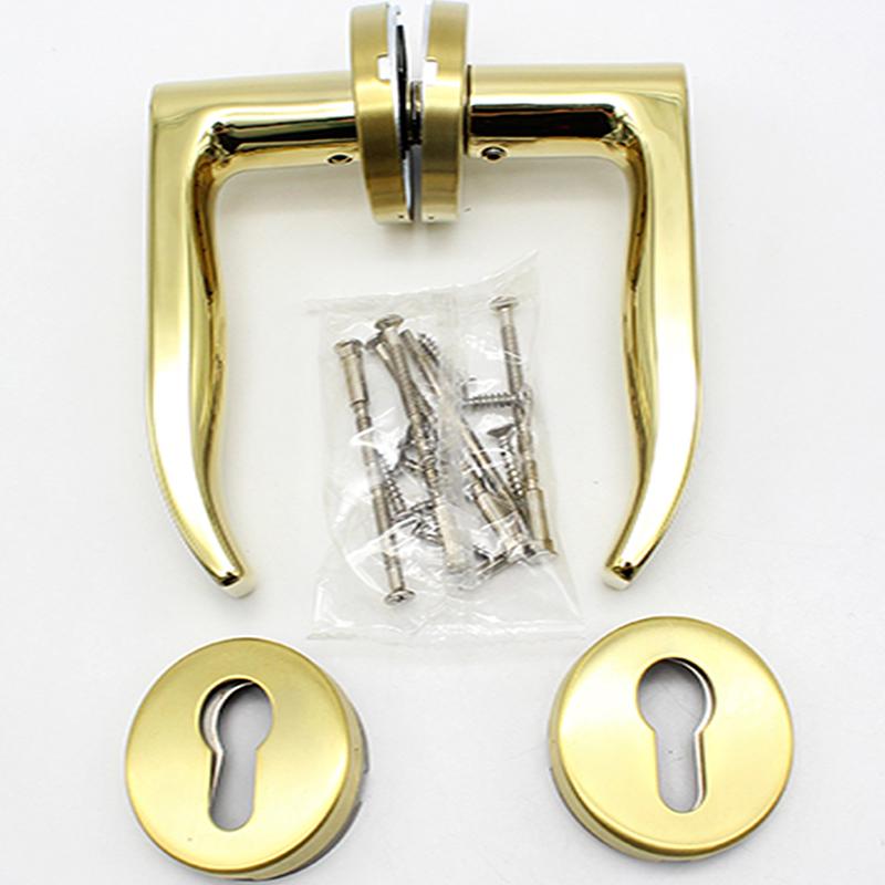 Stainless Steel 304 Bright Gold Handles and Knobs Door Smooth Lever Handle Main Entrance Wood Door Handles