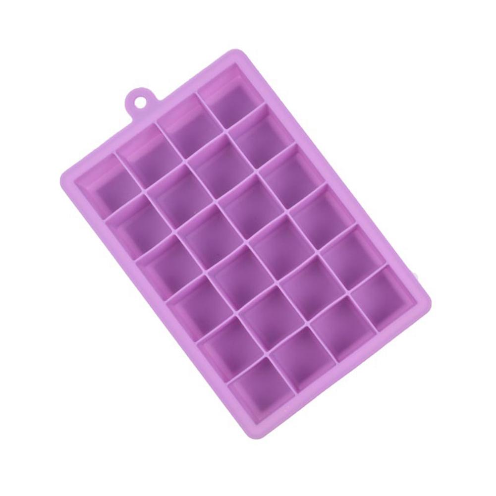 24 Silicone Ice Cube Tray Molds DIY Desert Cocktail Maker Square Mould