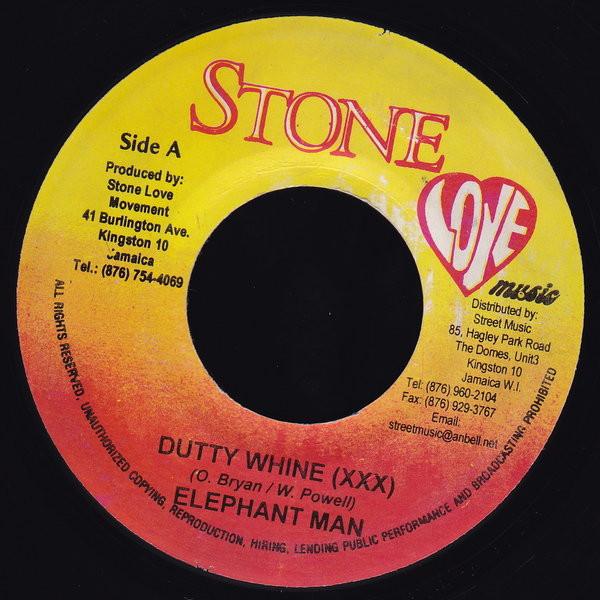 

7-дюймовая пластинка ELEPHANT MAN - Dutty Whine none Stone Love Musi 2006 Ямайка Регги, Ска и Даб Б/У
