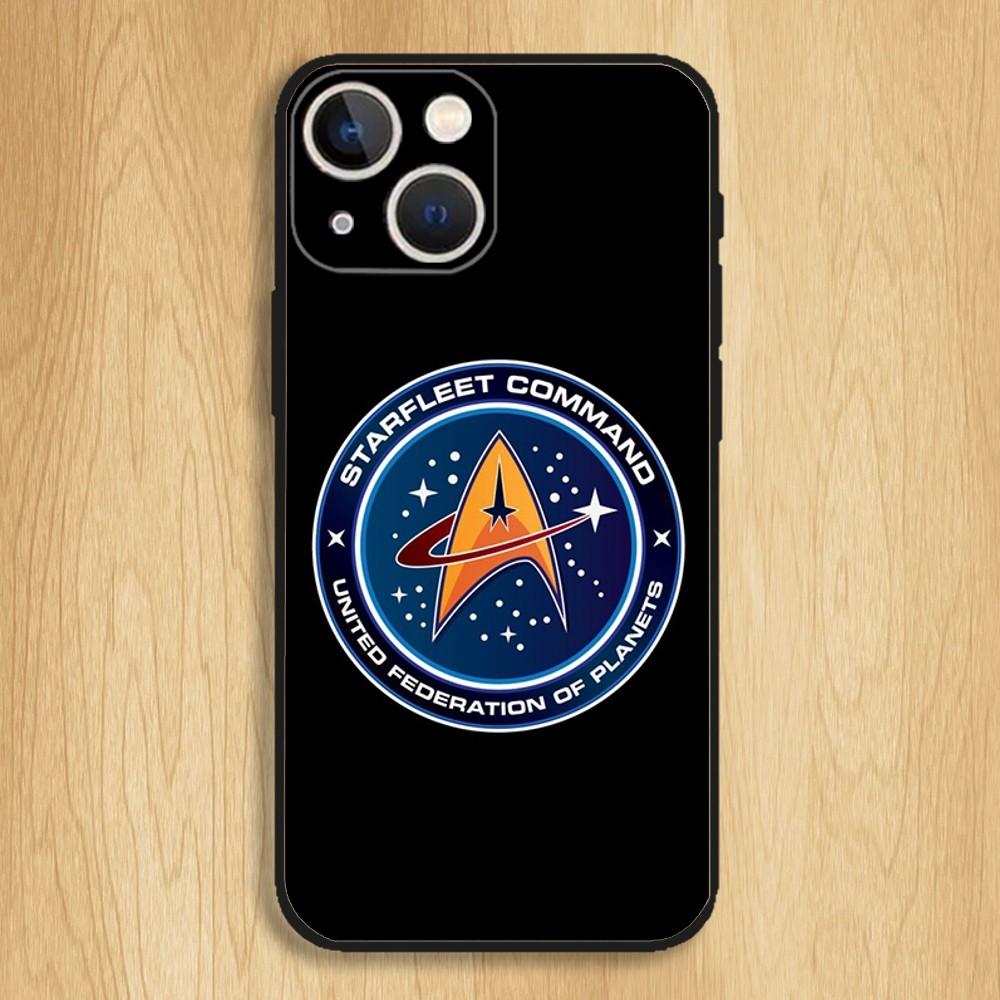 Star T-Trek Movie Logo Phone Case For iPhone15,14,13,12,11,Pro,Max,Plus,Mini,X,XS,XR,8,7,6,S,Plus,SE Soft Black Case