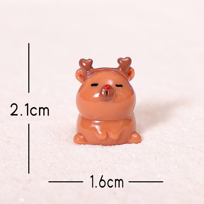 

Рождество Милая Капибара Дом Настольный Автомобиль Пейзаж Полимерная Смола Ремесло Декоративные Предметы Elk