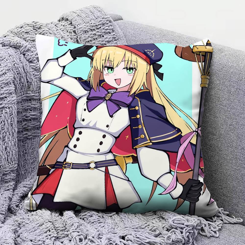 Arthuria Caster Fate Grand Order Game Pillow Covers Home Sofa Cushion Covers and Aecorative Custom