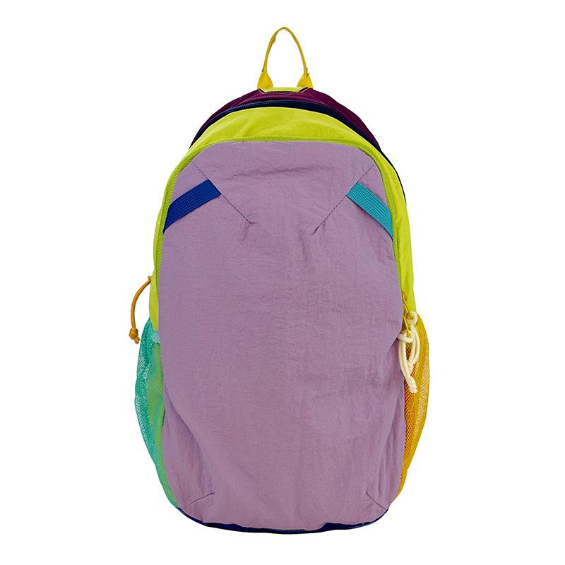 Schoolbag Outdoor Hiking Bag Dopamine Contrast Light Backpack Female Travel Student School Bag Waterproof Casual Backpack