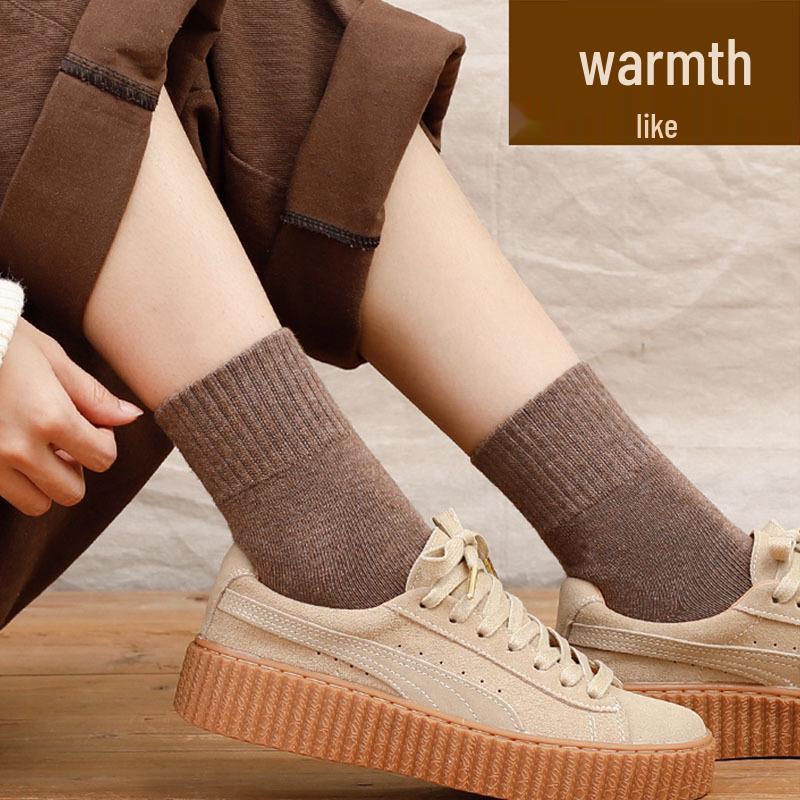 Women's Extra Thick Winter Mid-Calf Cotton Socks - Velvet, Odor-Resistant, Sweat-Absorbent, Warm and Cozy