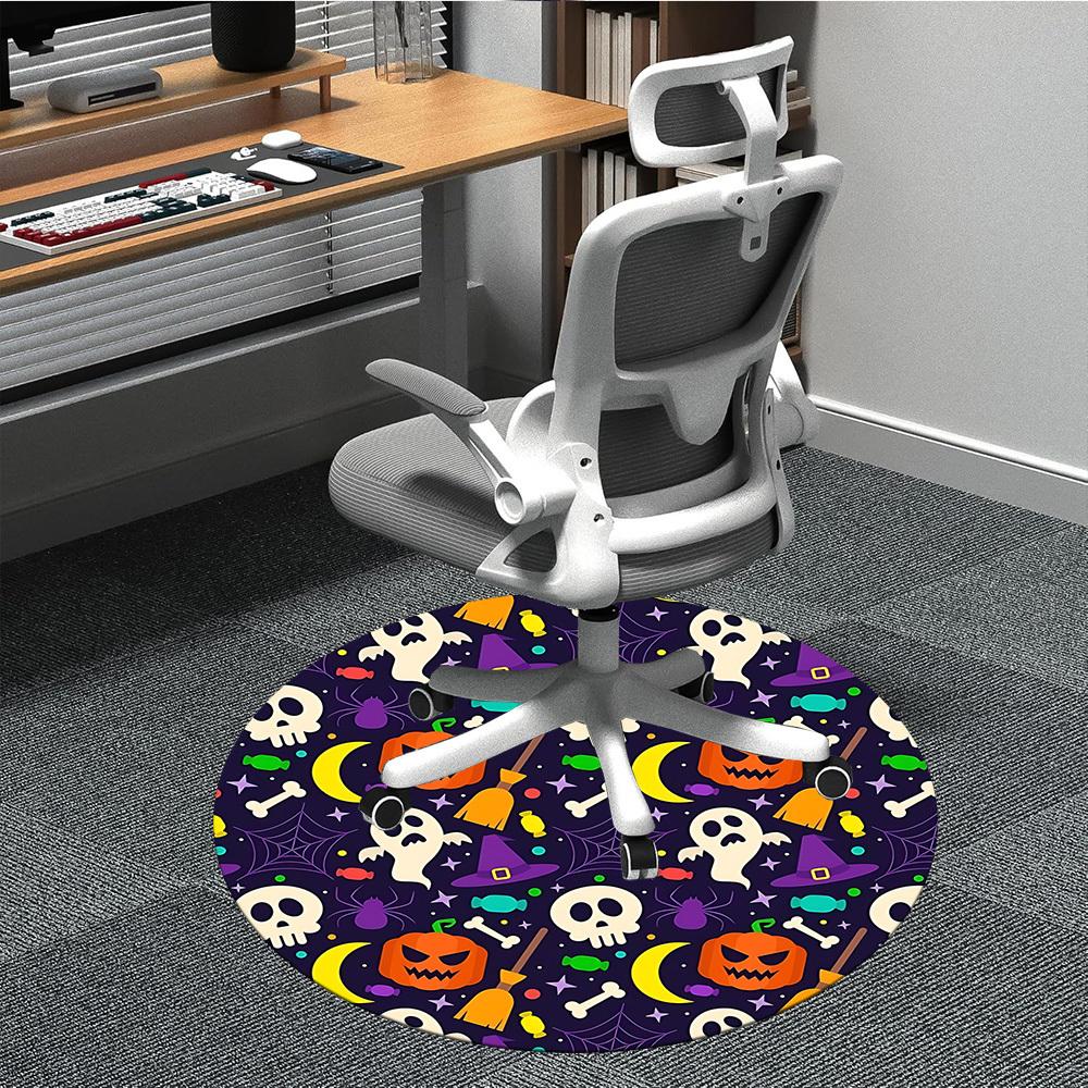 

1PC Halloween decorations Chair Carpet for Office Non-Slip, Lightweight, Machine Washable Rug for Office, Sleeping, Room - Holiday Decoryy251009114 80cm by 80cm