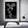 Umarmender Kuss Metallstatue Leinwandgemälde Abstrakter Liebhaber Poster und Drucke Wandkunst Bilder für Wohnzimmer Wanddekoration Cuadros
