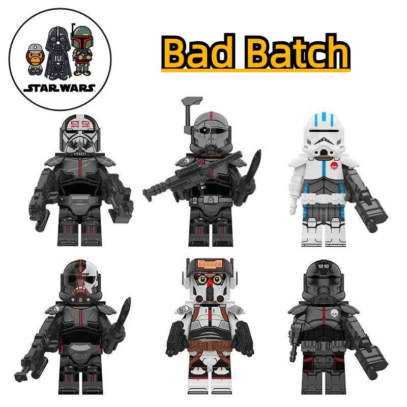 Star Wars Clone Troopers Bad Batch 6pc Building Blocks Mini Figures Toy Set