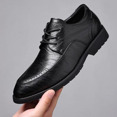 Autumn Men's Shoes Spring Business Formal Dress Leather Shoes Men's Single Shoes Men's Men's Genuine Leather British Style Groom Wedding Shoes