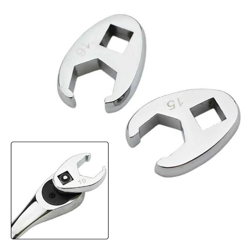 Set of 10 Crowfoot Wrenches with a 3/8 Inch Drive, Ranging from 10 To 22Mm, Designed for Use with Torque Wrench Keys