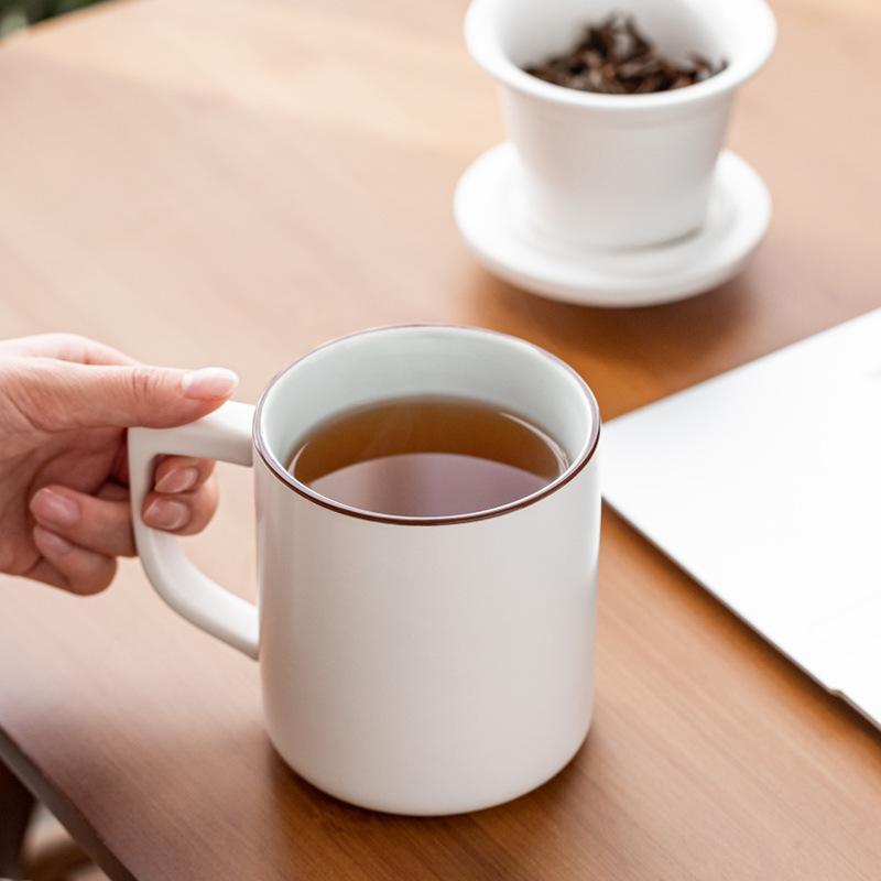 Three-Piece Teacup Office Tea Cup Boss Cup Personal Cup Ceramic Cup Custom Filter With Lid