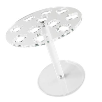 Acrylic Scissors Stand with 11 Slot Salon Barber Tool Organizers Desktop Comb Clip Storage Rack