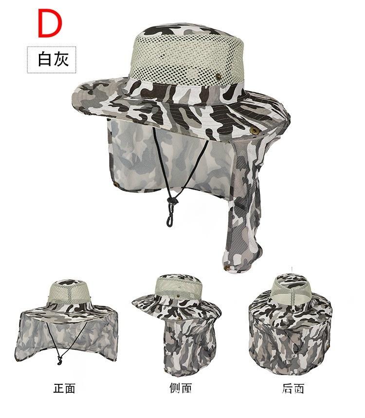 Outdoor Fishing Hat Wide Brim Man Breathable Mesh  Cap Beach S Camouflage Sun UV Protection Shade  Kastking
