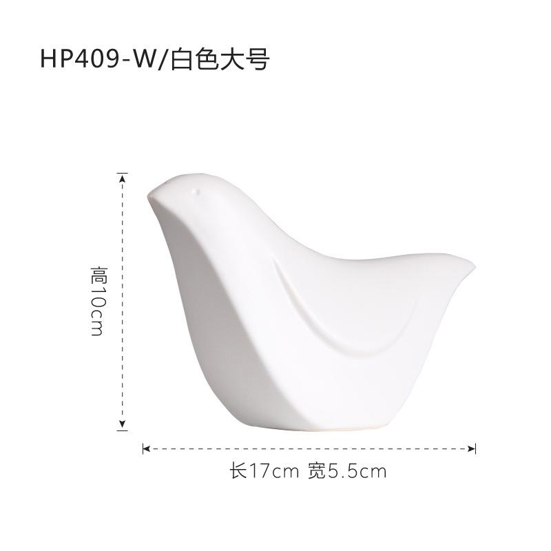 Nordic  Creative Ceramic Bird Statues Black and White Bird Miniatures Soft Decoration Small Ornament Home Decor Room Sculptures