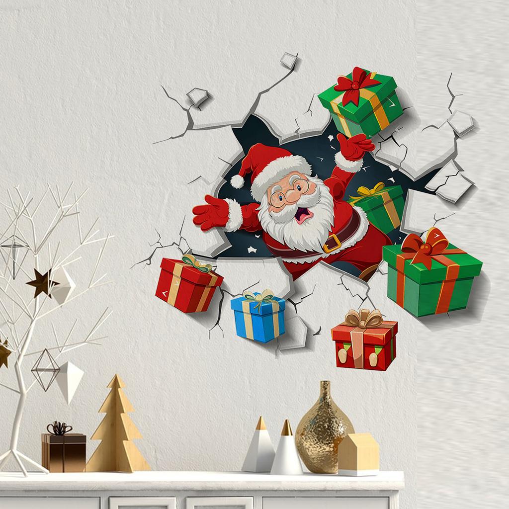 Christmas Wall Stickers Visual Effect Gifts Living Room Wall Decoration Stickers Wallpaper