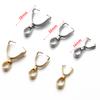 20pcs Stainless Steel Charms Pendant Clip Clasps Pinch Bail Clip for Necklace Pendant Connector DIY Jewelry Making Accessories