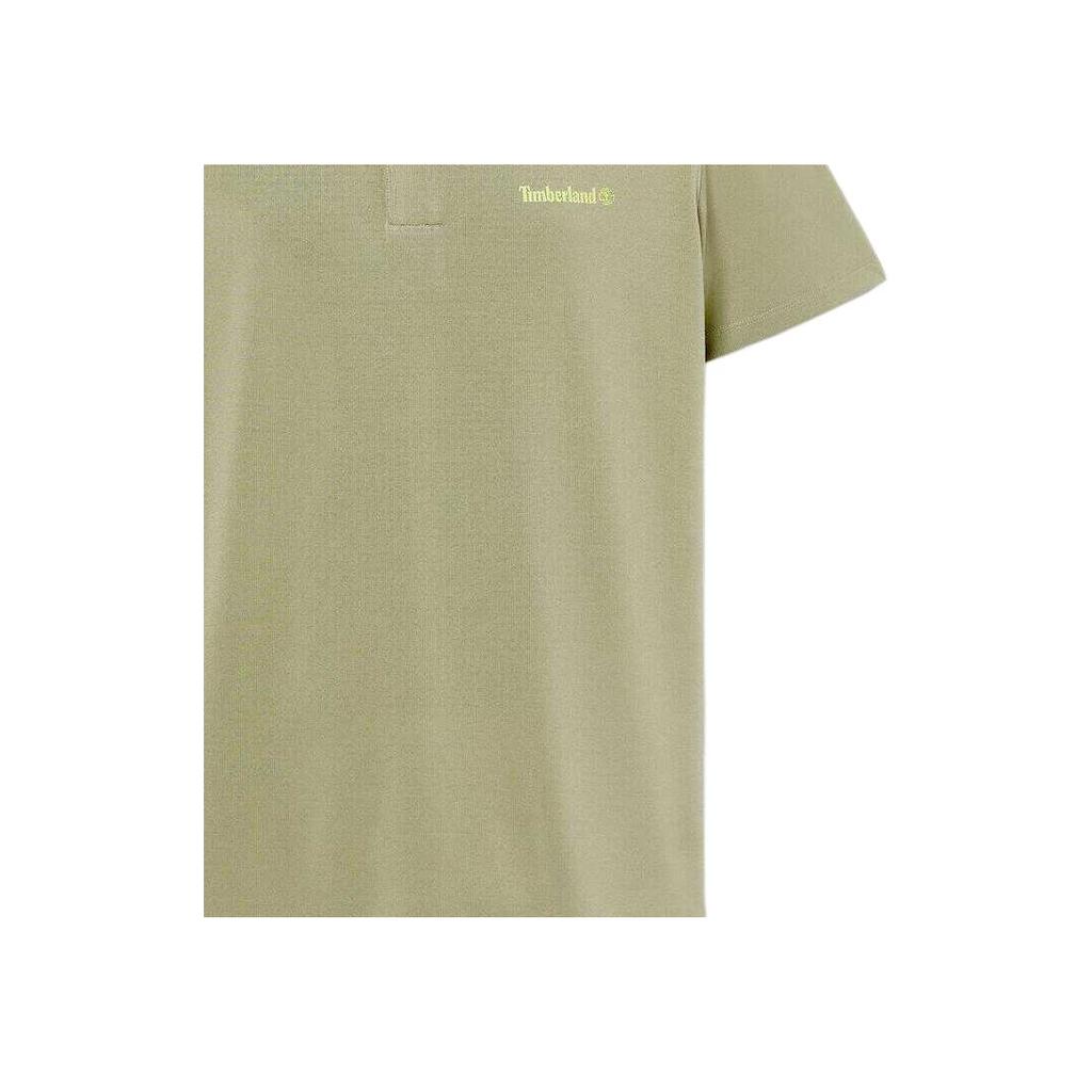 Timberland Solid Color Casual Straight Fit Polo Shirt Men Tops Green A5SE2-590