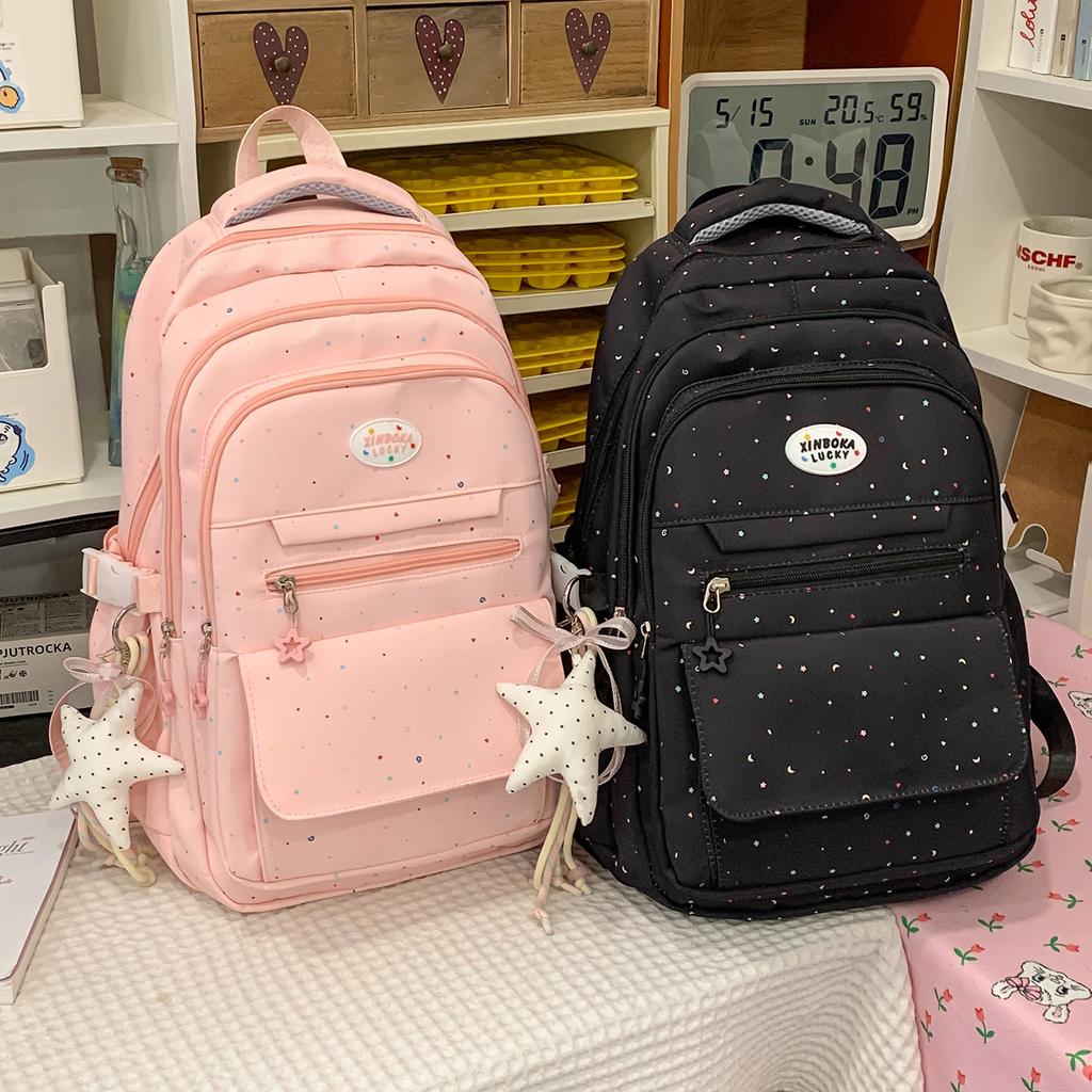 Schoolbag Large Capacity Backpack High School Student Versatile Campus Backpack Fresh and Sweet Casual Girl School Season