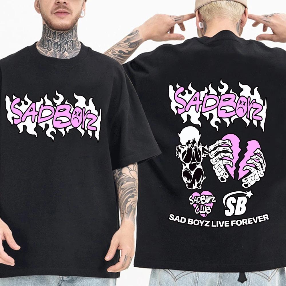 2024   Junior H Sad Boyz T-Shirts Unisex Harajuku O-Neck Short Sleeve Shirts Fans Gift