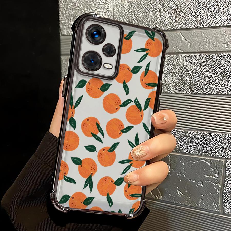 Cartoon Orange Phone Case for Xiaomi Redmi Note 9S 13 10 Lite 10s 14 10 Pro 11s 11 12 Pro 9Pro Soft Cover