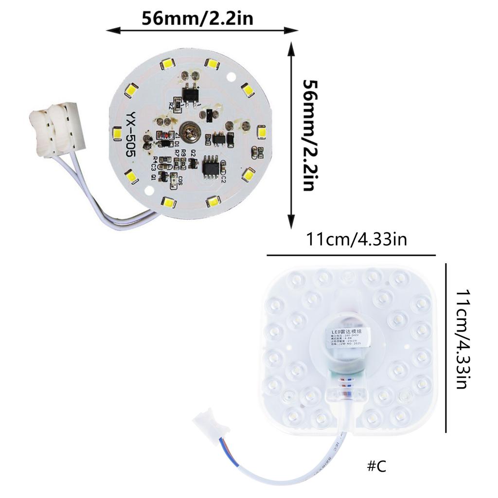 5W LED Ceiling Light Panel Board with Sound Activation Sensors Easy Magnetic Installation MultiScene Application