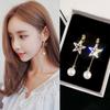 Ladies Circle Women Flower Dangle Earrings Imitation Pearl Geometric Earrings Fashion Jewelry