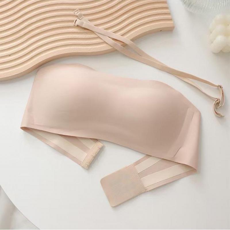 Nahtloses trägerloses Bandeau mit rutschfestem Geleistreifen für Damen, Schönes Rückendesign, Ideal für kleine Brüste