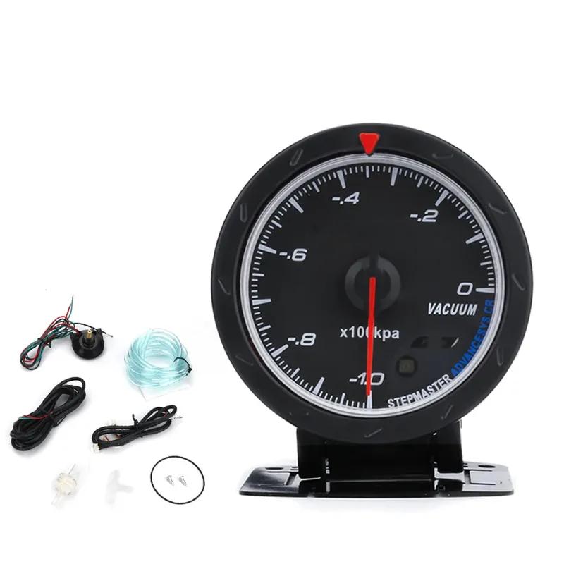 60MM Racing Auto Vacuum Gauge Meter Black Face With White Lighting Car Vacuum meter with sensor