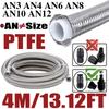 4M 13FT 3AN 4AN 6AN 8AN 10AN 12AN PTFE E85 Fuel Oil Line Cooler Pipe Stainless Steel Brake Hose Temperature Pressure Resistance