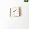 KATOMOKU Square clock 3 Hinoki wall clock with continuous second hand km-114HM (quartz clock)