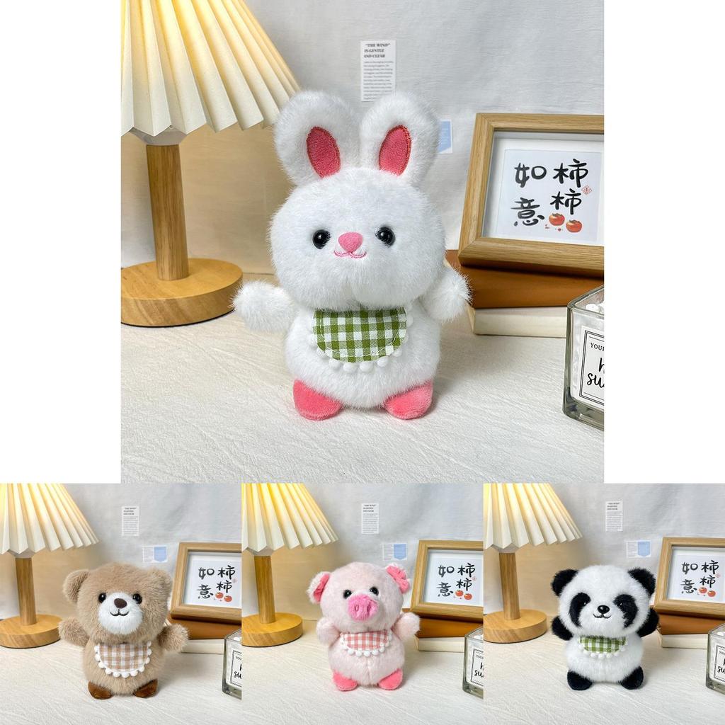 Adorable Plush Animal Keychain Featuring Cute Bear Pig Rabbit Panda And Fox Designs