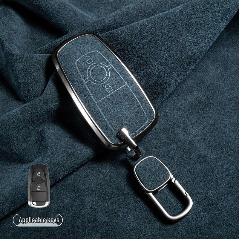 Luxury Suede Key Covers for Ford Explorer ST, Escape, Edge, 4WD, Mondeo, and EVOS